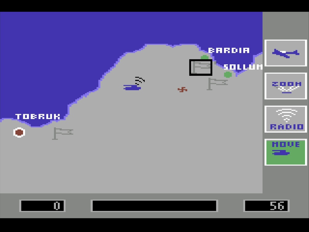 Gameplay of Desert Fox for Commodore 64